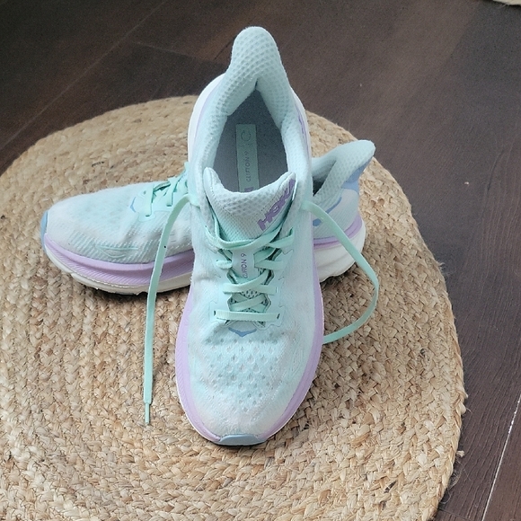 Hoka Women's Light Blue and Lavender Athletic Shoes - Picture 2 of 16